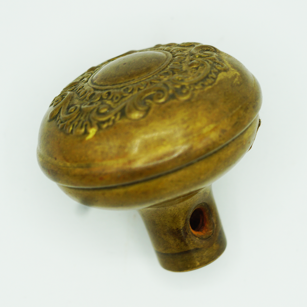 Decorative Single Brass Knob Circa 1905 - ITEM#4283