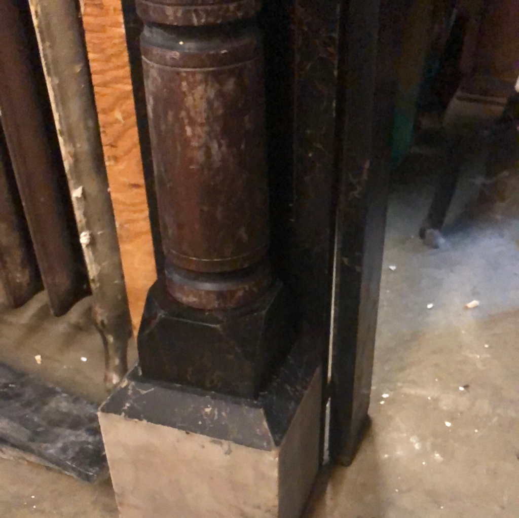 Column slate mantel