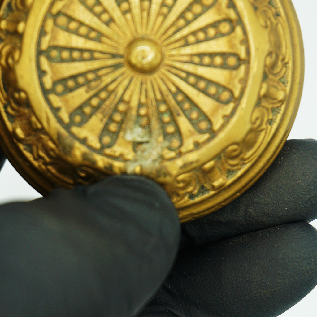 Decorative Single Brass Knob Circa 1900 - ITEM#4284