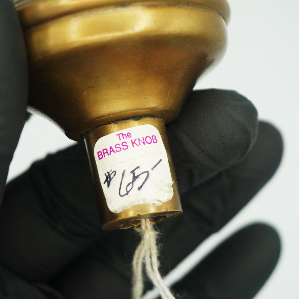 Decorative Single Brass Knob Circa 1900 - ITEM#4284