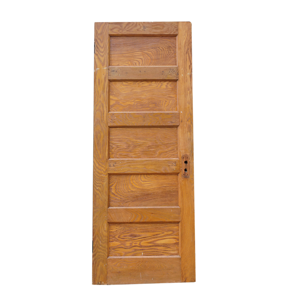 5 Panel Wooden Door Horizontal (Natural Wood - Non Painted)